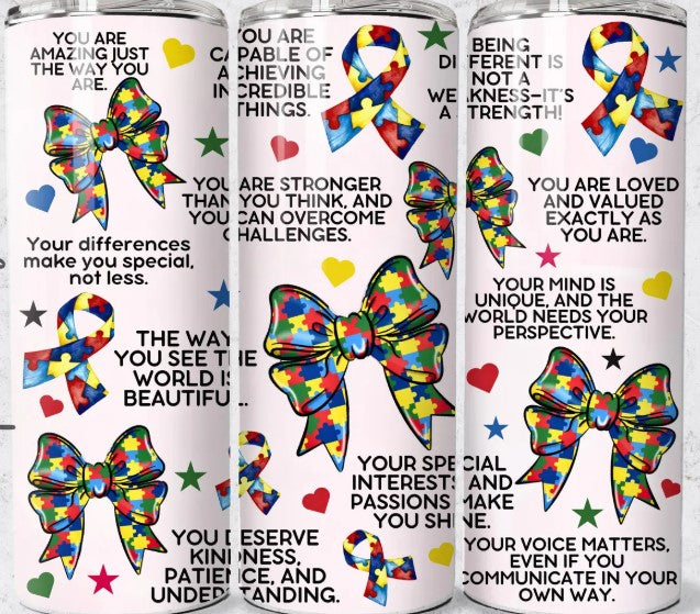 Autism Sublimation Tumbler