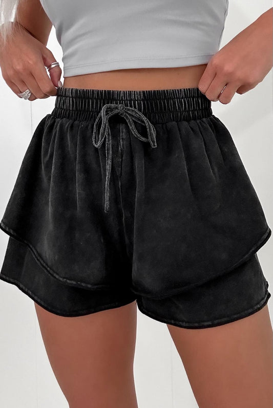 Black Layered Shorties