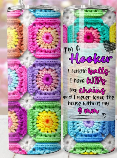 Crochet Humor Sublimation Tumbler