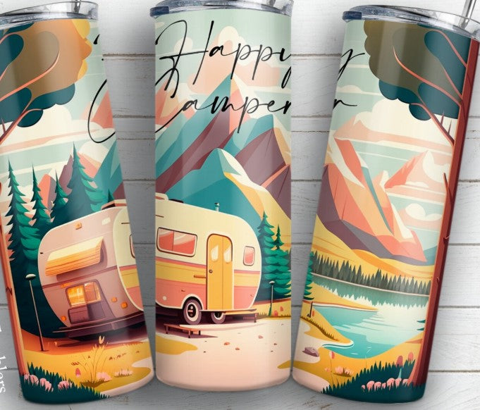 Happy Camper Sublimation Tumbler