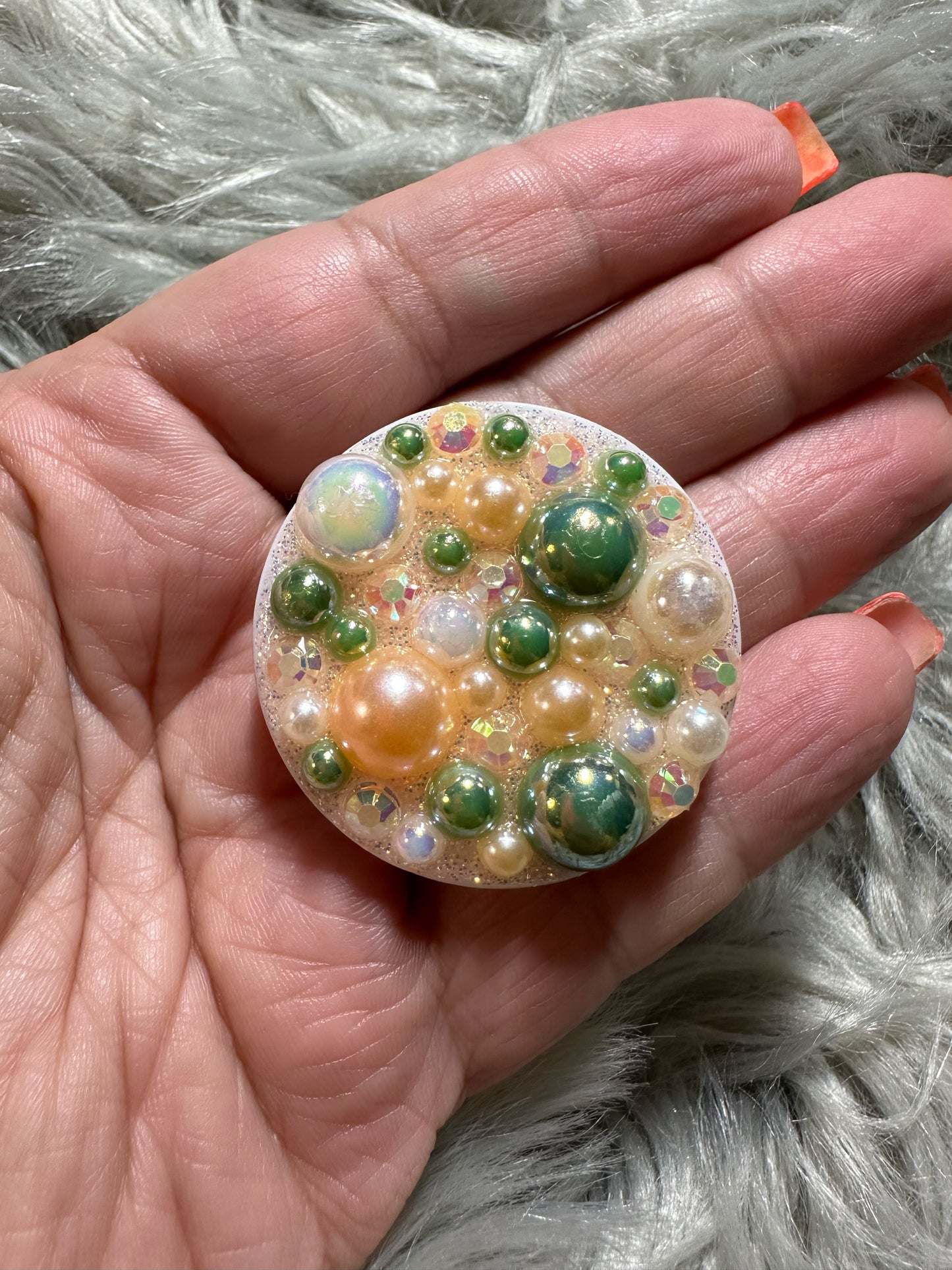 Fall Vibe Theme Phone Grip (Rhinestones & Pearls)