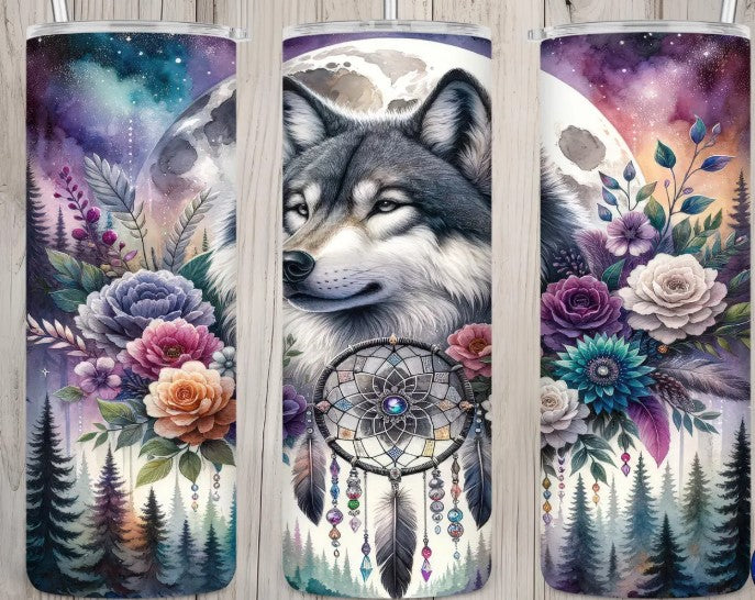 Wolf & Dreamcatcher Sublimation Tumbler