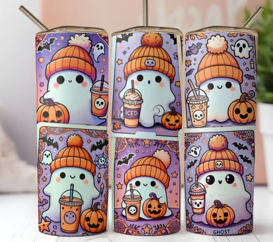 Iced Coffee Ghostie Sublimation Tumbler