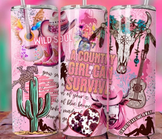 Country Girl Sublimation Tumbler