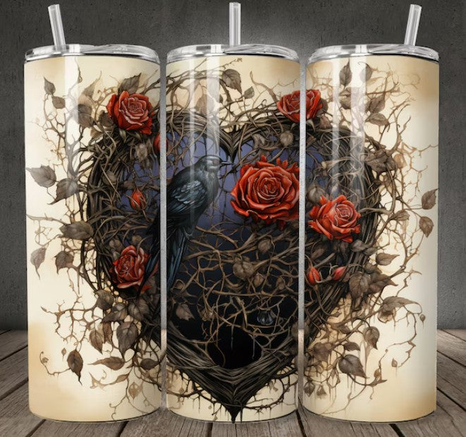 Gothic Heart Sublimation Tumbler