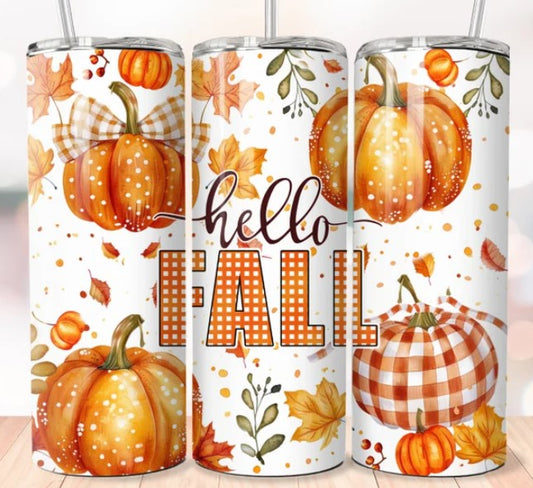 Plaid Fall Sublimation Tumbler