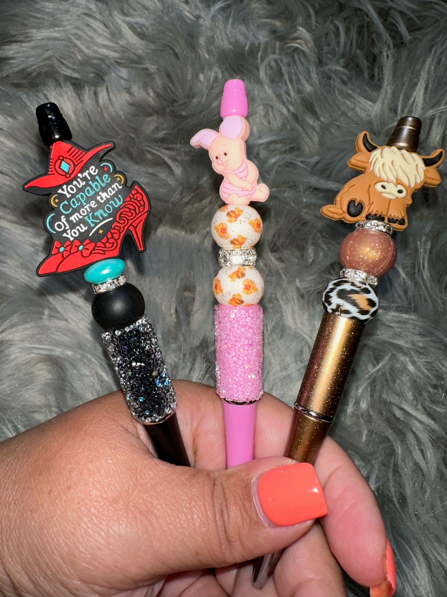 Various Silicone Beaded Pens