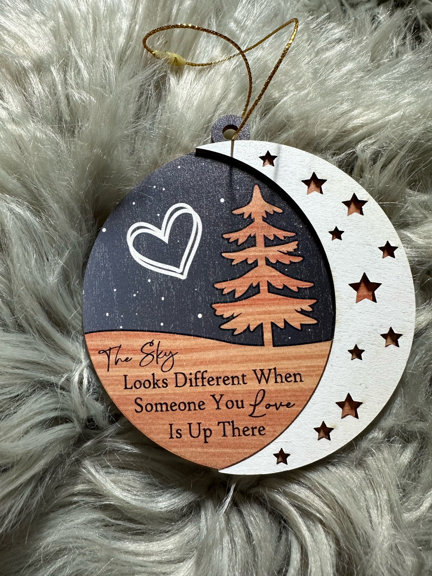 3d Wooden Memorial Ornament