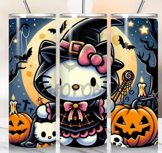 Witch Kitty Sublimation Tumbler