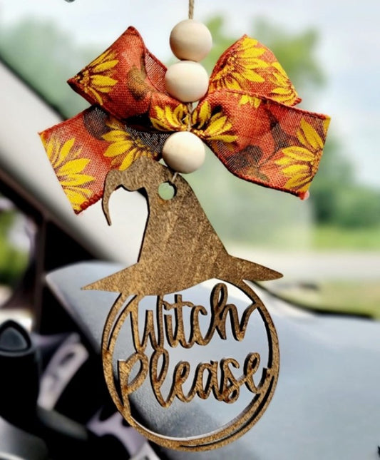 Witch Please Car Charm